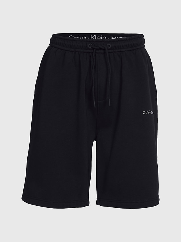 black relaxed jogger shorts for men calvin klein jeans