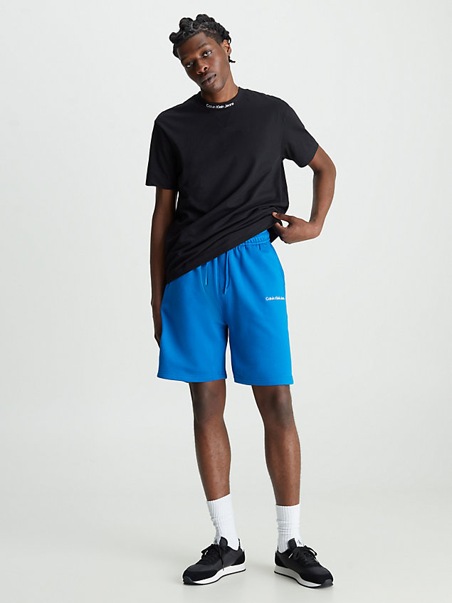 blue relaxed jogger shorts for men calvin klein jeans