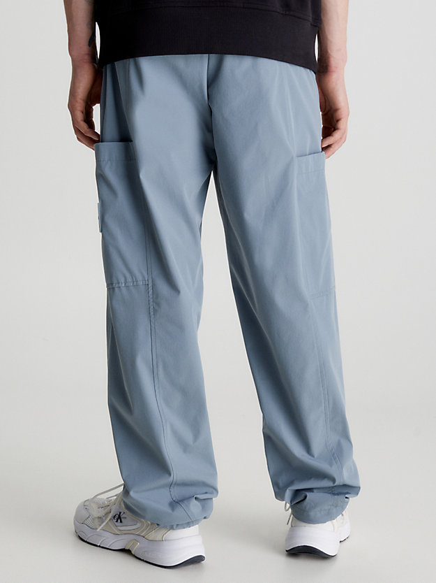 OVERCAST GREY Recycled Wide Leg Cargo Pants for men CALVIN KLEIN JEANS