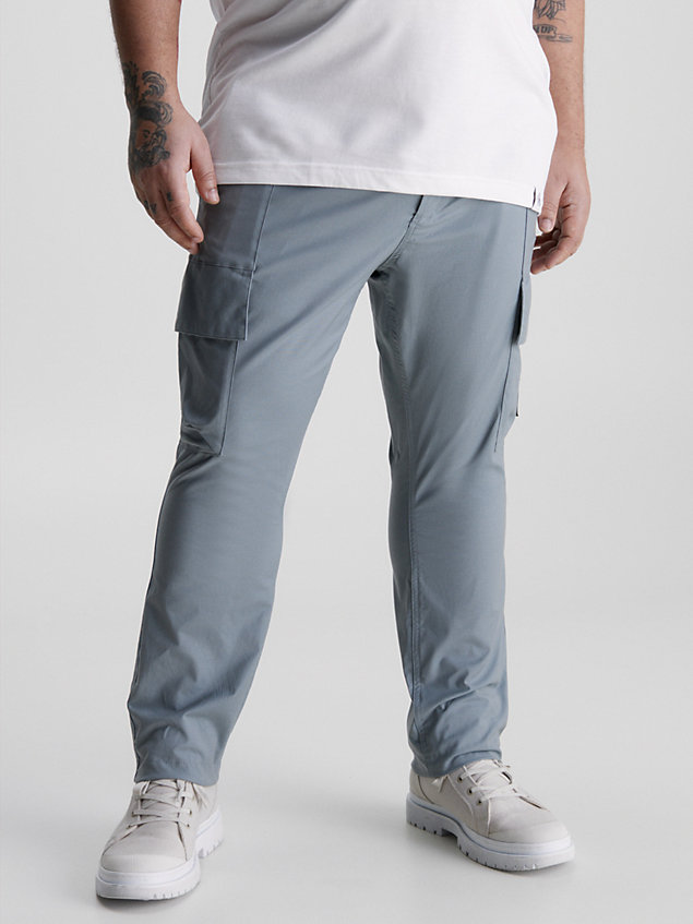 grey obcisłe sprane bojówki dla mężczyźni - calvin klein jeans