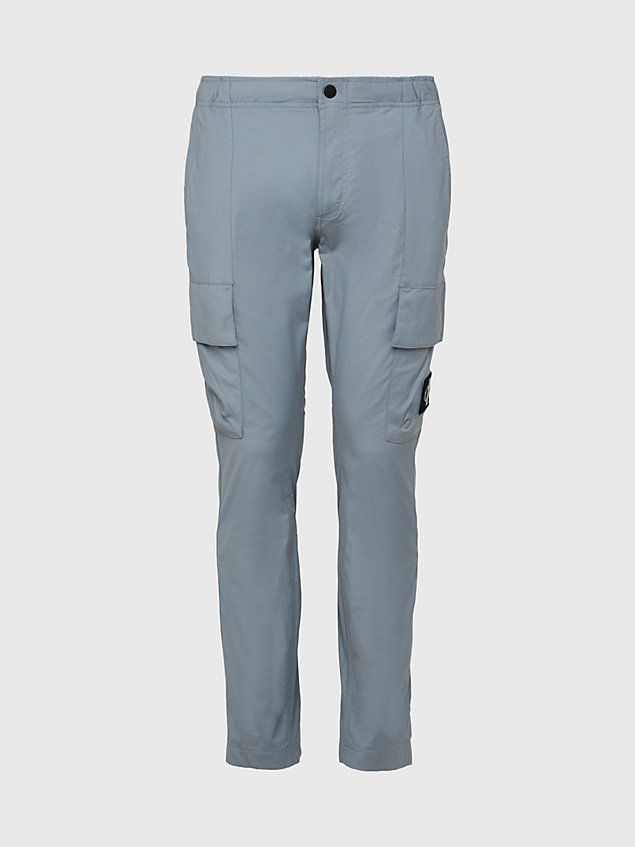 grey skinny gewassen cargobroek voor heren - calvin klein jeans