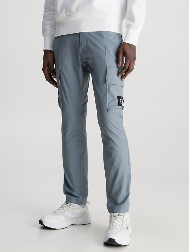 OVERCAST GREY Skinny Washed Cargo Pants for men CALVIN KLEIN JEANS