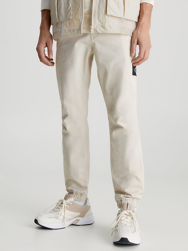 CLASSIC BEIGE Cotton Twill Skinny Chinos for men CALVIN KLEIN JEANS