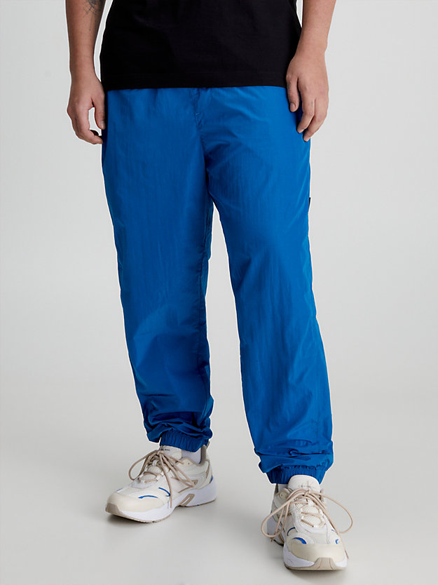 TARPS BLUE Recycled Nylon Tapered Trousers for men CALVIN KLEIN JEANS