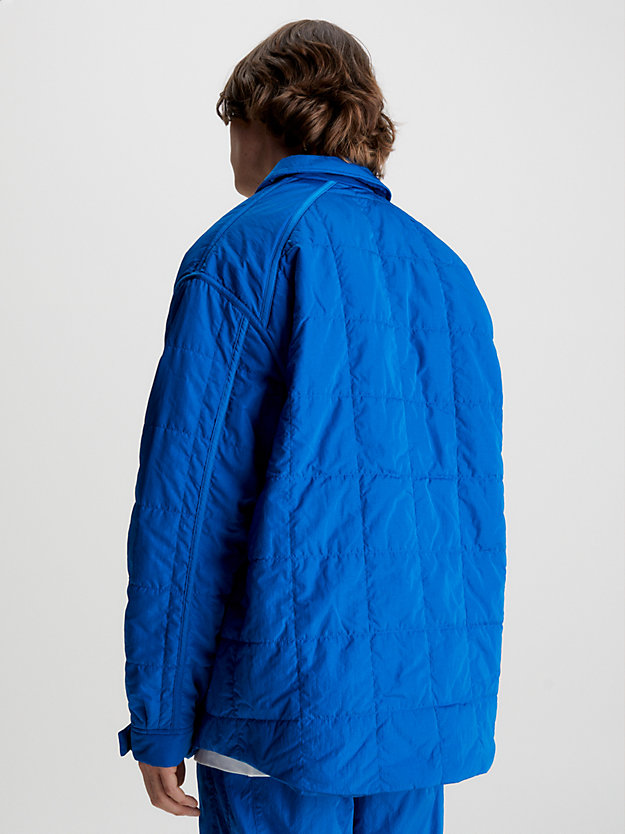 TARPS BLUE Giacca-camicia imbottita in nylon riciclato da uomo CALVIN KLEIN JEANS