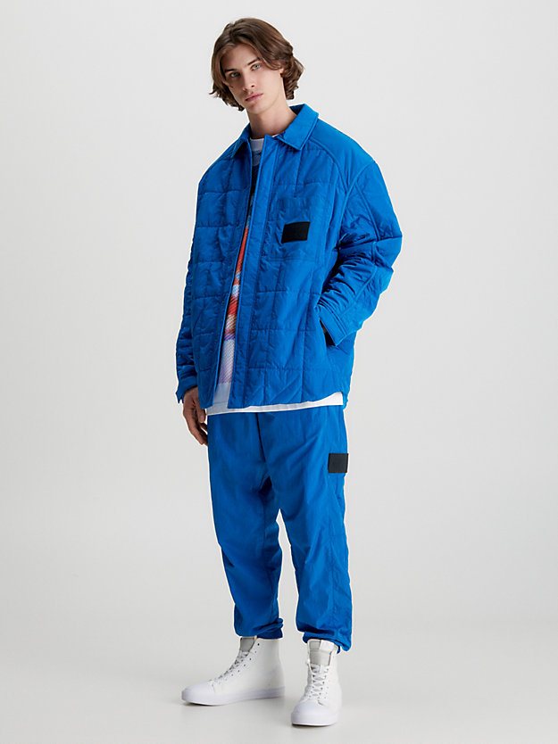 TARPS BLUE Recycled Nylon Padded Shirt Jacket for men CALVIN KLEIN JEANS