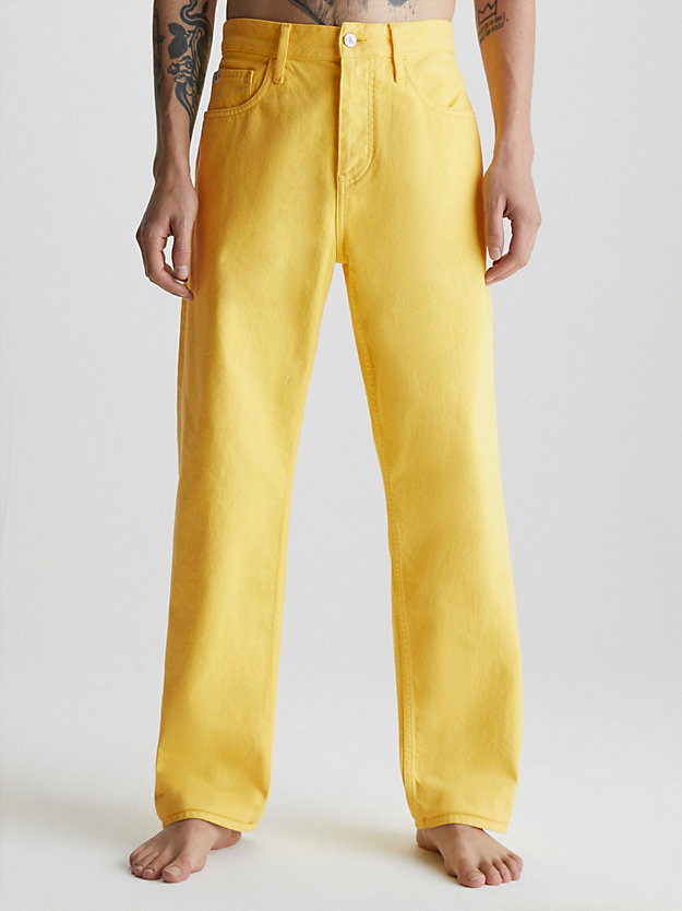 jean 90's straight primrose yellow pour hommes calvin klein jeans