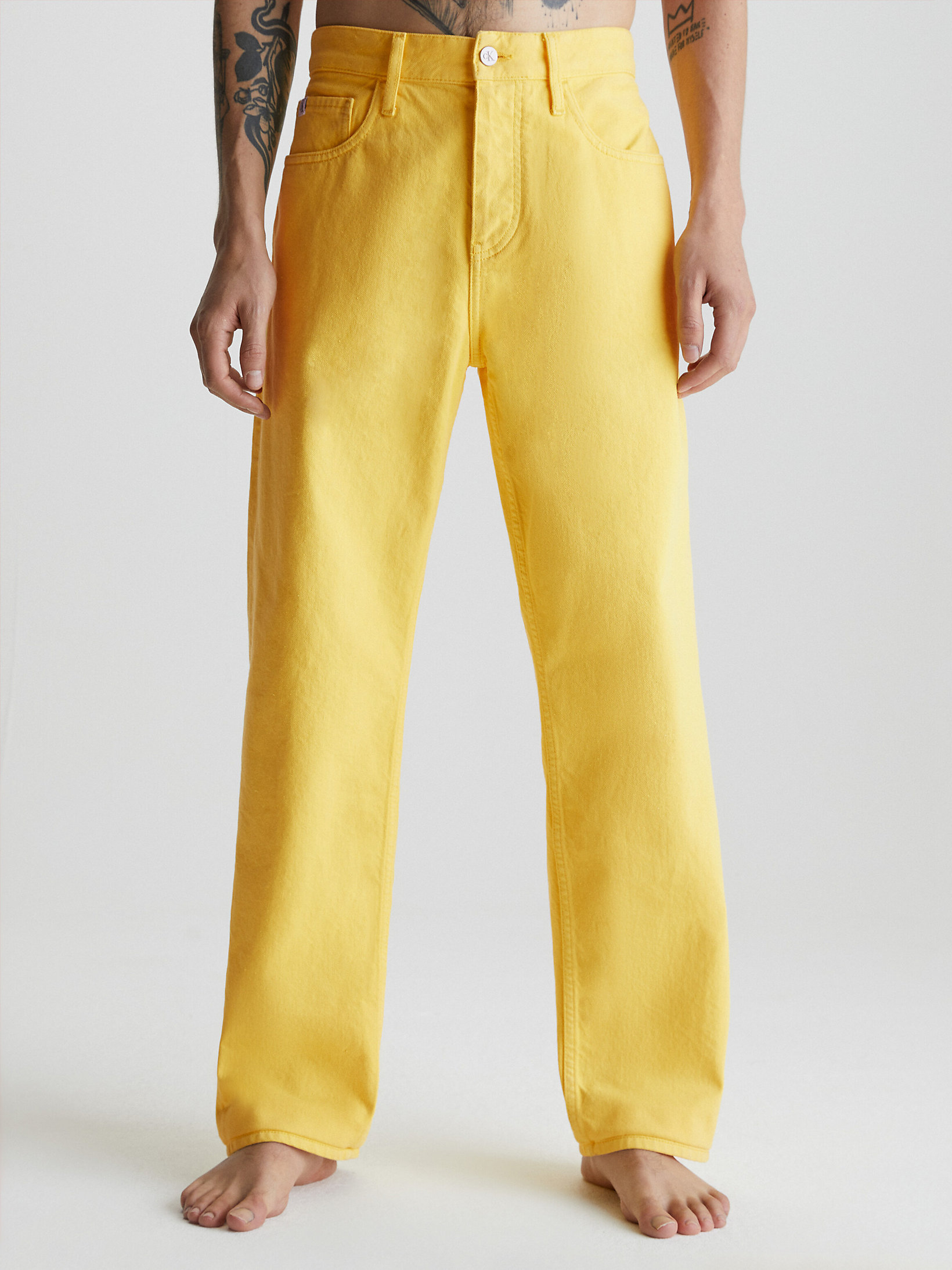 Primrose Yellow 90's Straight Jeans undefined men Calvin Klein