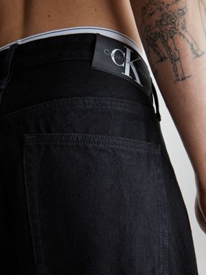 denim black wide leg jeans for men calvin klein jeans