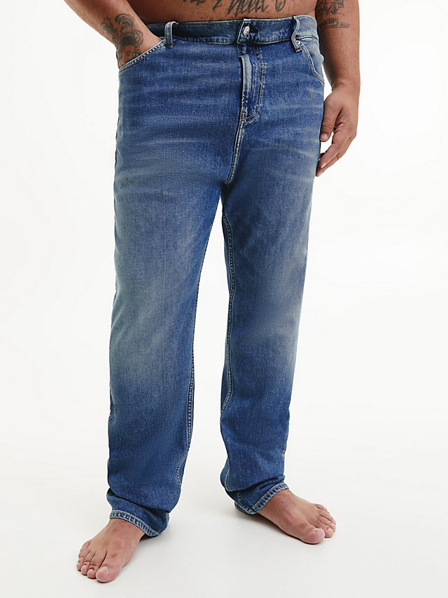 Denim Dark Plus Size Tapered Jeans undefined men Calvin Klein