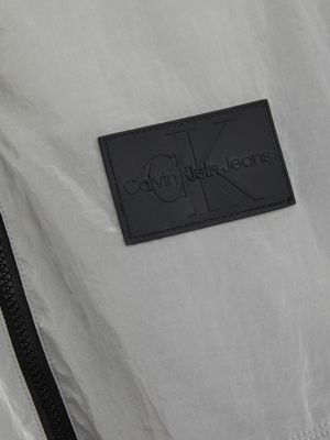 ZINC ALLOY Shiny Nylon Zip Up Jacket for men CALVIN KLEIN JEANS