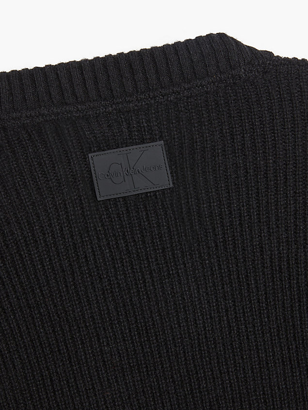 black relaxed wool cardigan for men calvin klein jeans
