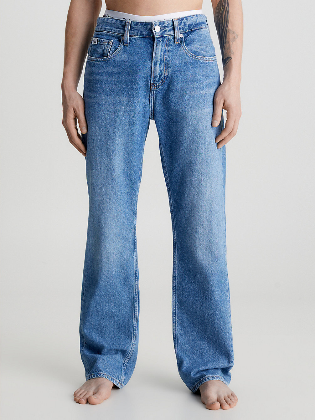 DENIM MEDIUM > 90's Straight Jeans > undefined men - Calvin Klein