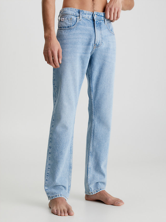 Denim Light Authentic Straight Jeans undefined men Calvin Klein