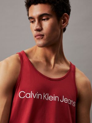 garnet logo tank top for men calvin klein jeans