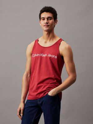 garnet logo tank top for men calvin klein jeans