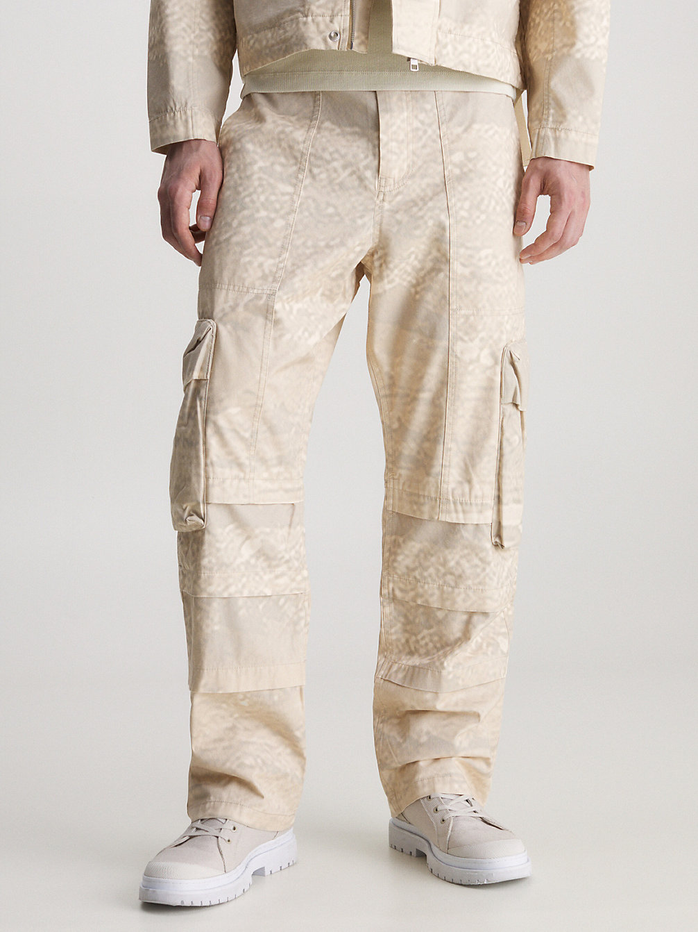 LANDSCAPE AOP Wide Leg Printed Cargo Pants undefined men Calvin Klein