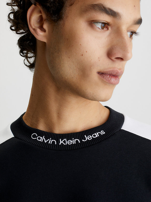 CK BLACK Colour Block Sweatshirt for men CALVIN KLEIN JEANS