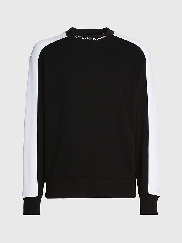 CK BLACK Colour Block Sweatshirt for men CALVIN KLEIN JEANS