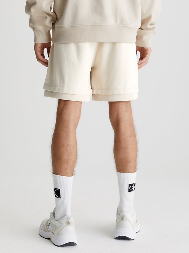 CLASSIC BEIGE Relaxed Jogger Shorts for men CALVIN KLEIN JEANS