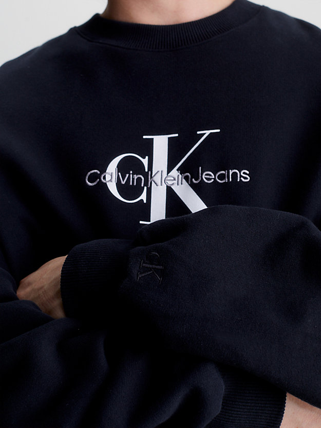 CK BLACK Oversized Monogram Sweatshirt for men CALVIN KLEIN JEANS