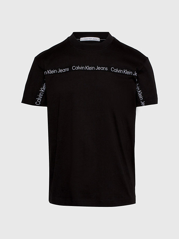 CK BLACK T-shirt Logo Tape da uomo CALVIN KLEIN JEANS