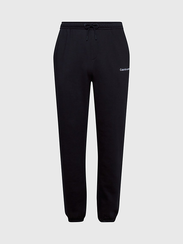black plus size organic cotton joggers for men calvin klein jeans