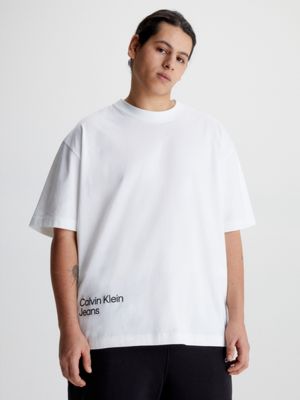 speer lettergreep piek Grote maat T-shirt met logo achter Calvin Klein® | J30J323286YAF