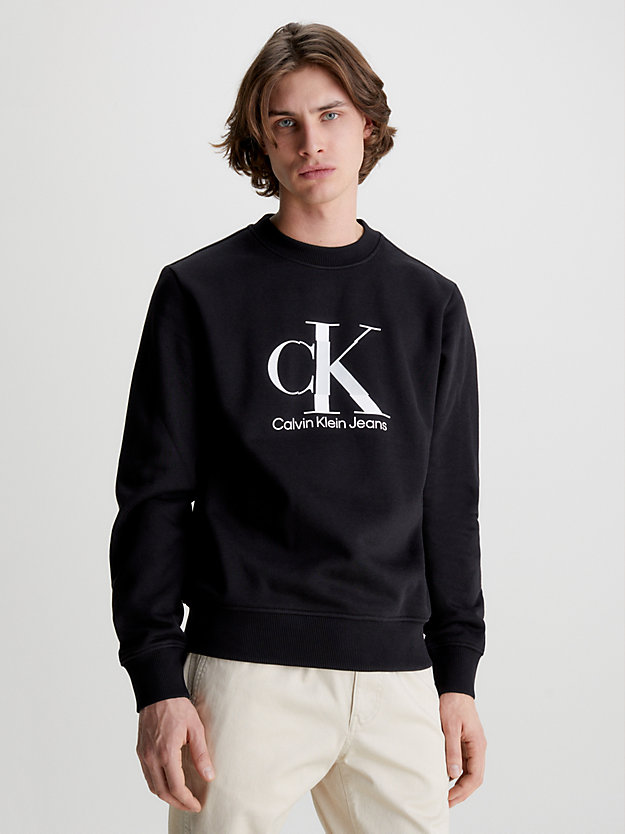CK BLACK Monogramm-Sweatshirt für Herren CALVIN KLEIN JEANS