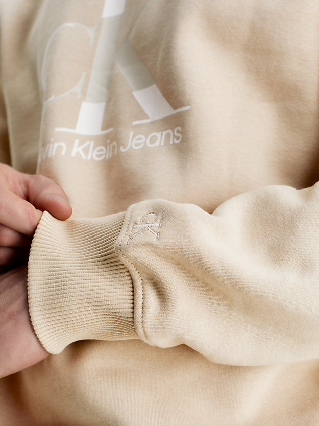 TRAVERTINE Sweat-shirt avec monogramme for hommes CALVIN KLEIN JEANS