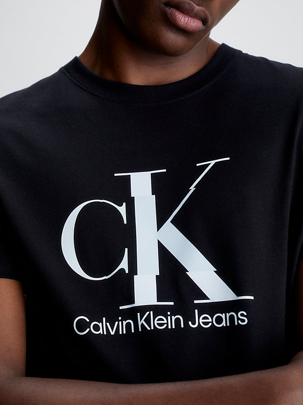 CK BLACK Camiseta slim con monograma de hombre CALVIN KLEIN JEANS