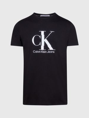 CK BLACK Camiseta slim con monograma de hombre CALVIN KLEIN JEANS