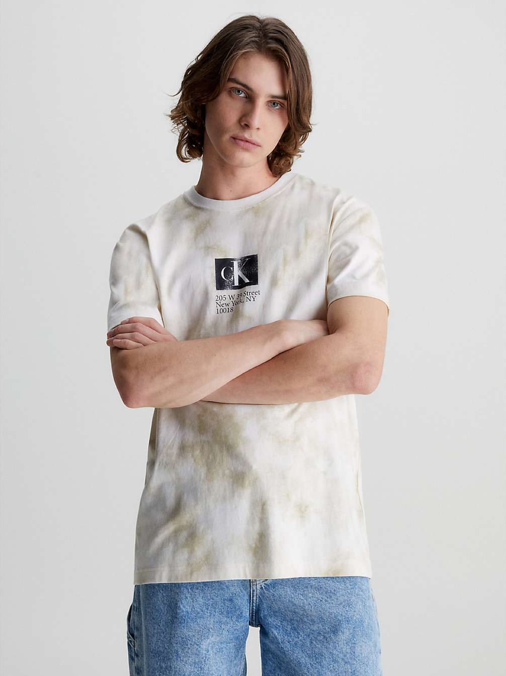 TIE DYE AOP Tie Dye Monogram T-Shirt undefined men Calvin Klein