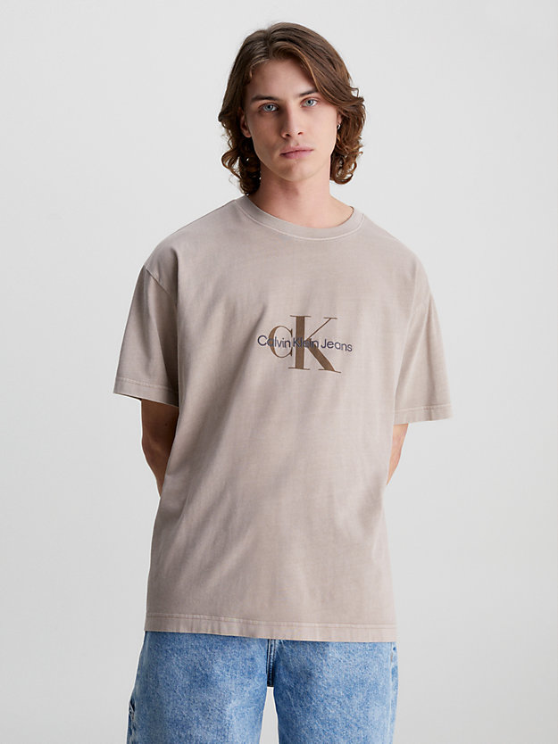 SHITAKE Relaxed Monogram T-shirt for men CALVIN KLEIN JEANS