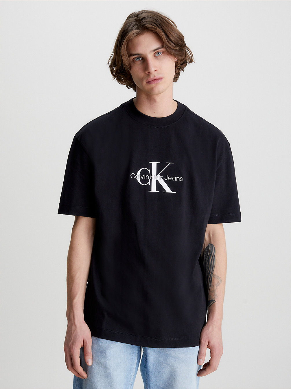 CK BLACK > T-Shirt Oversize Z Monogramem > undefined Mężczyźni - Calvin Klein