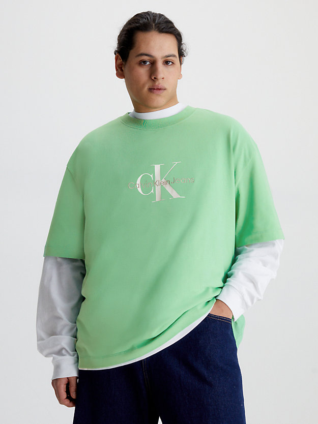 NEPTUNES WAVE Oversized Monogram T-shirt for men CALVIN KLEIN JEANS