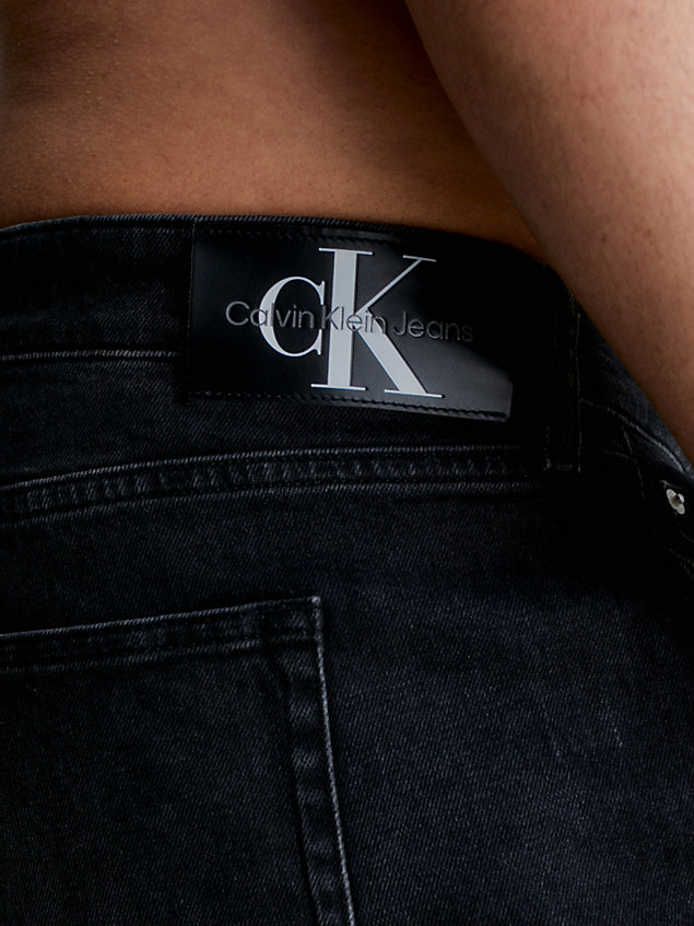 black plus size denim shorts for men calvin klein jeans