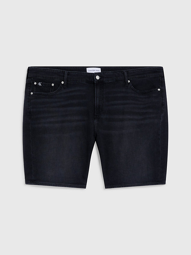 short grande taille en jean black pour hommes calvin klein jeans