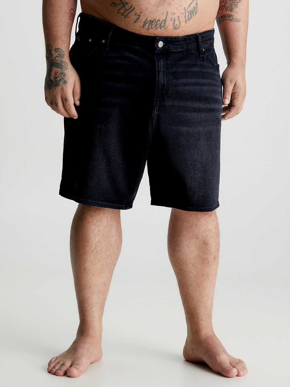 DENIM BLACK Plus Size Denim Shorts undefined men Calvin Klein