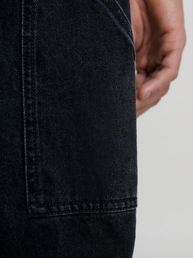 black 90's straight utility jeans for men calvin klein jeans