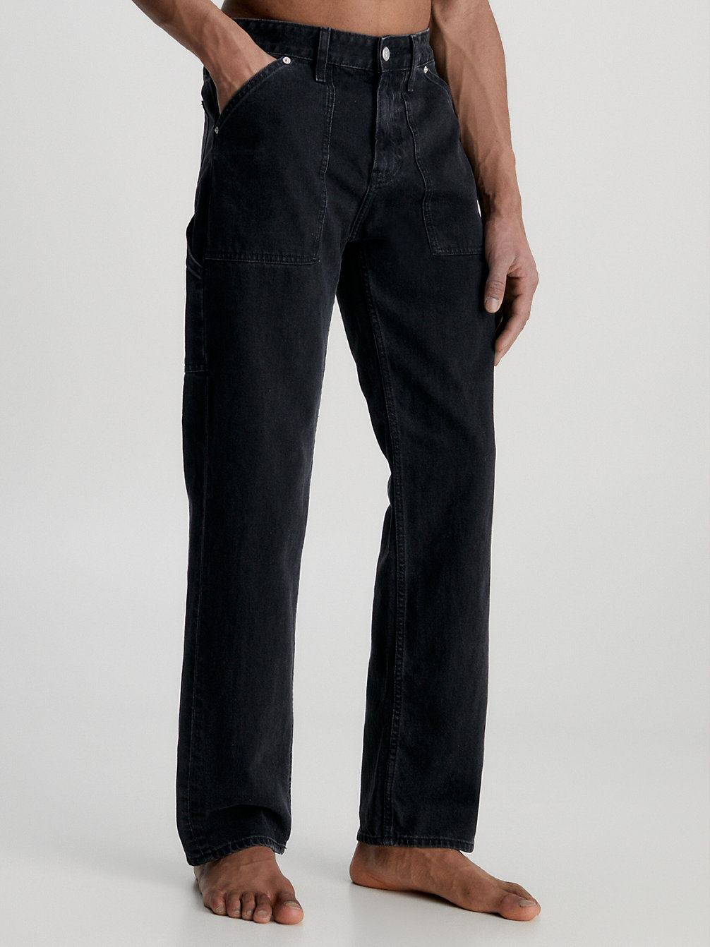 DENIM BLACK 90's Straight Utility Jeans undefined men Calvin Klein