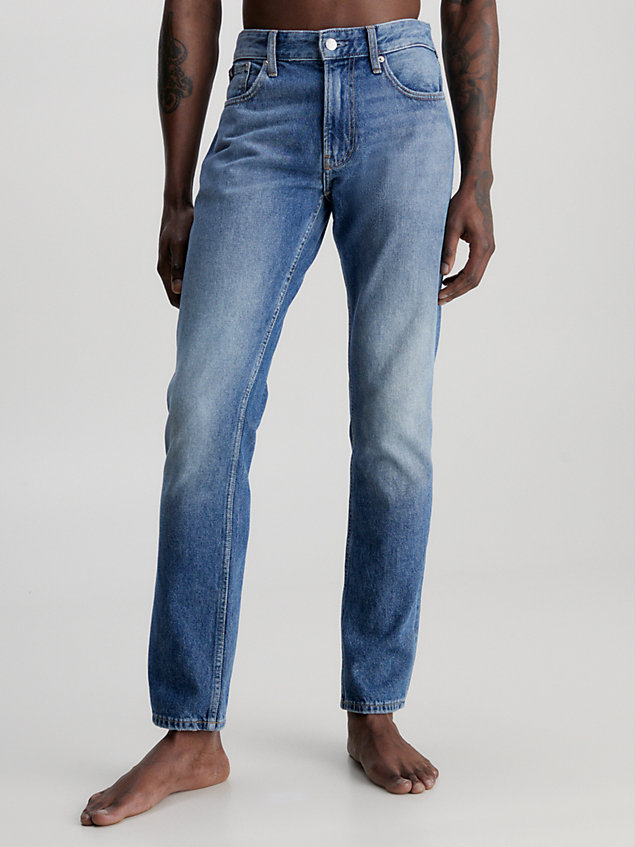 blue authentic straight jeans for men calvin klein jeans