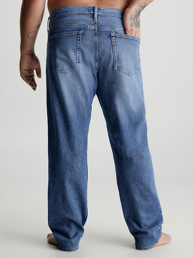 blue tapered jeans in großen größen für herren - calvin klein jeans