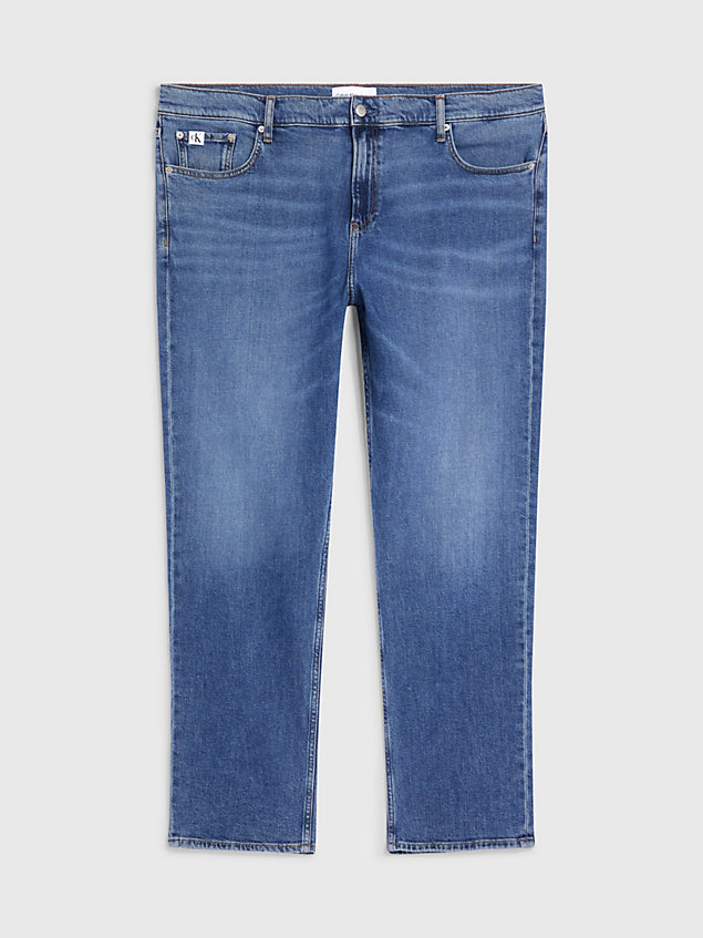 blue plus size tapered jeans for men calvin klein jeans