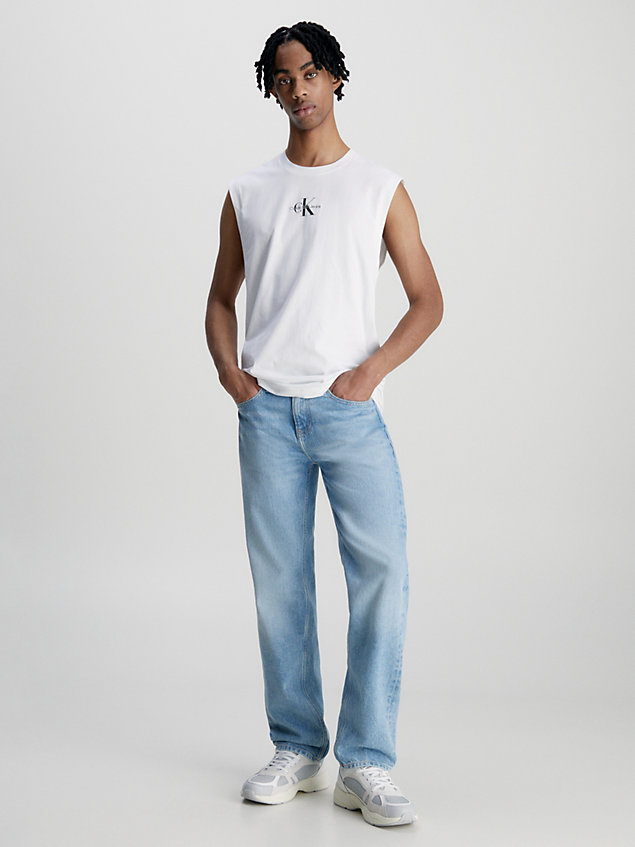 blue recycled 90's straight jeans for men calvin klein jeans