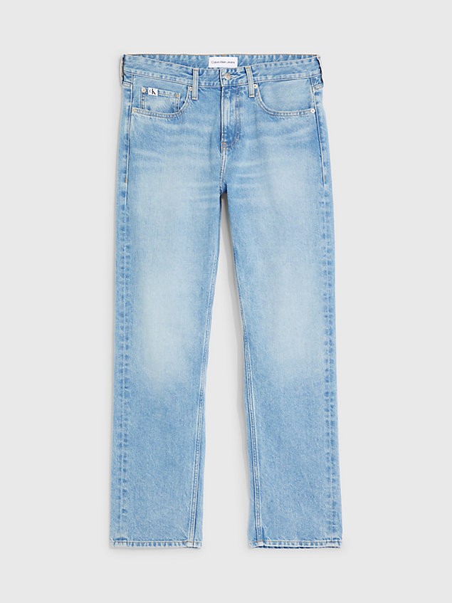 blue recycled 90's straight jeans for men calvin klein jeans
