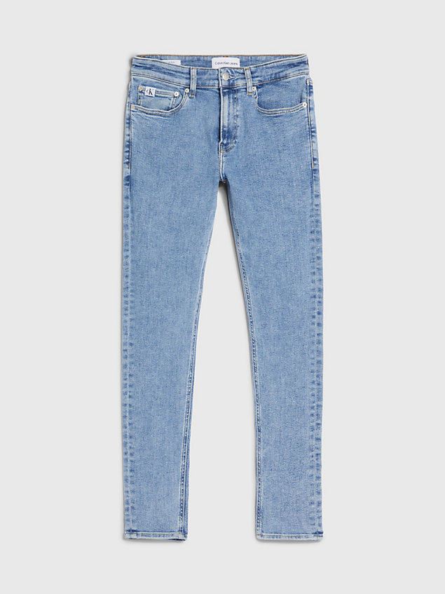 jeans vestibilità super skinny blue da uomo calvin klein jeans