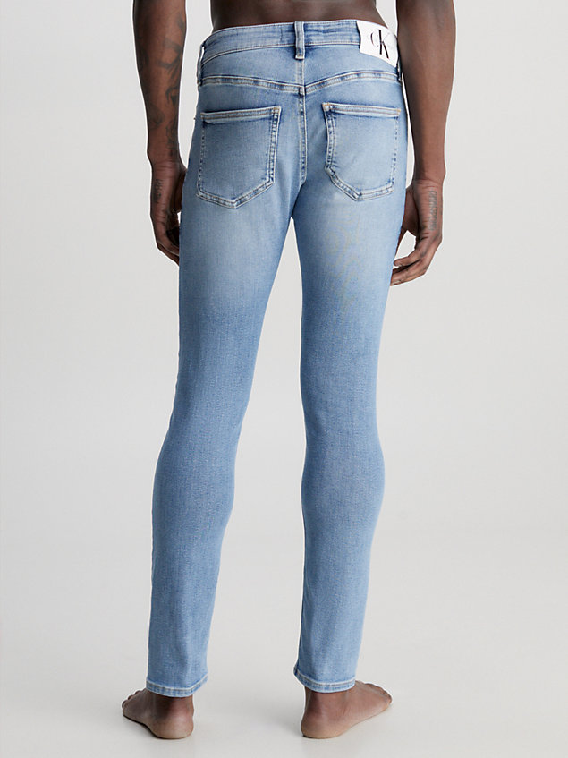 jeans vestibilità skinny blue da uomo calvin klein jeans