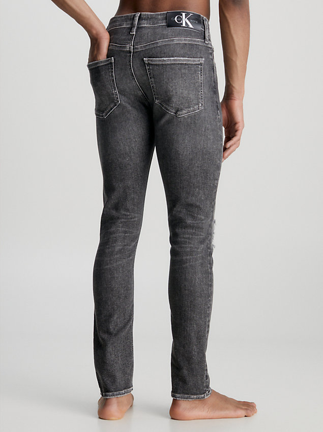 jeans vestibilità skinny grey da uomo calvin klein jeans