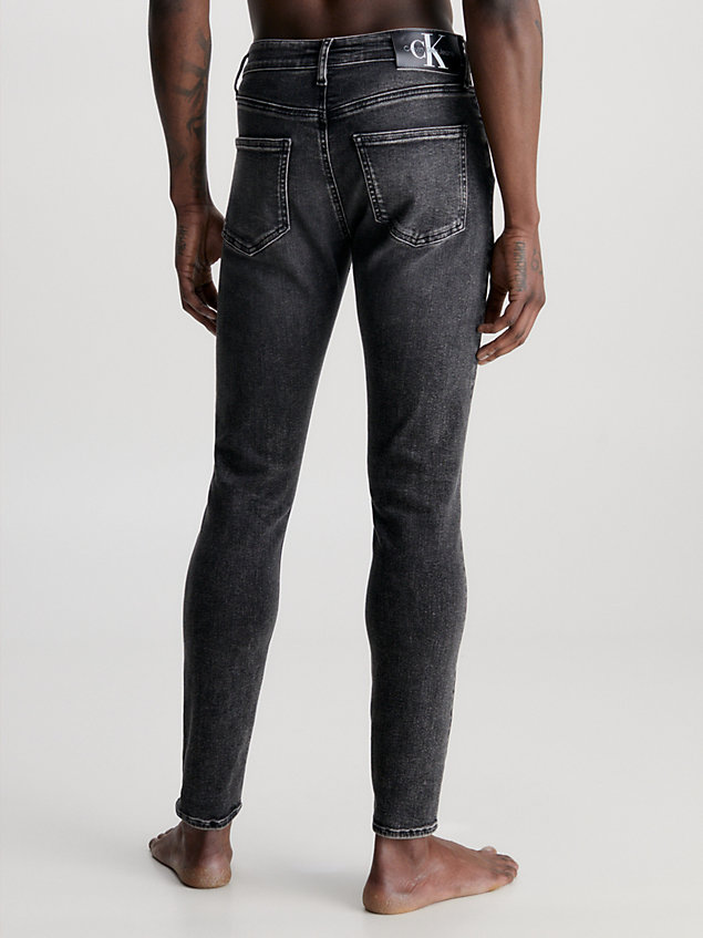 black skinny fit jeans für herren - calvin klein jeans